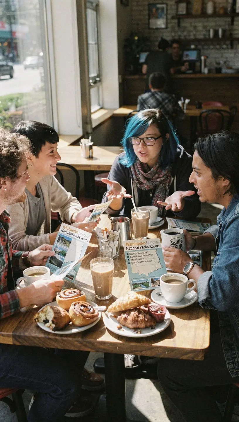 Wydrukowana karta trasy z zaznaczonymi atrakcjami turystycznymi.